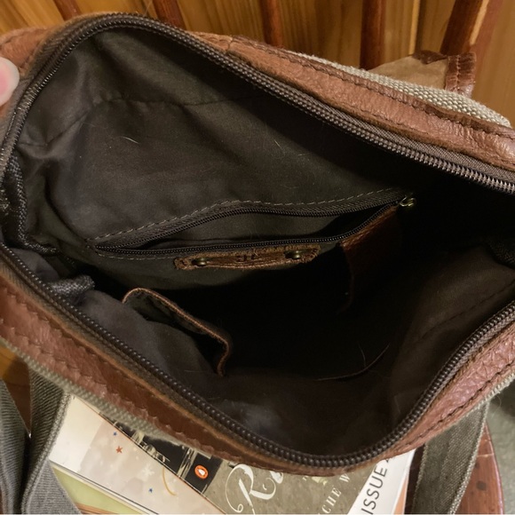 CARRAIGDONN leather/canvas crossbody bag - Picture 5 of 6